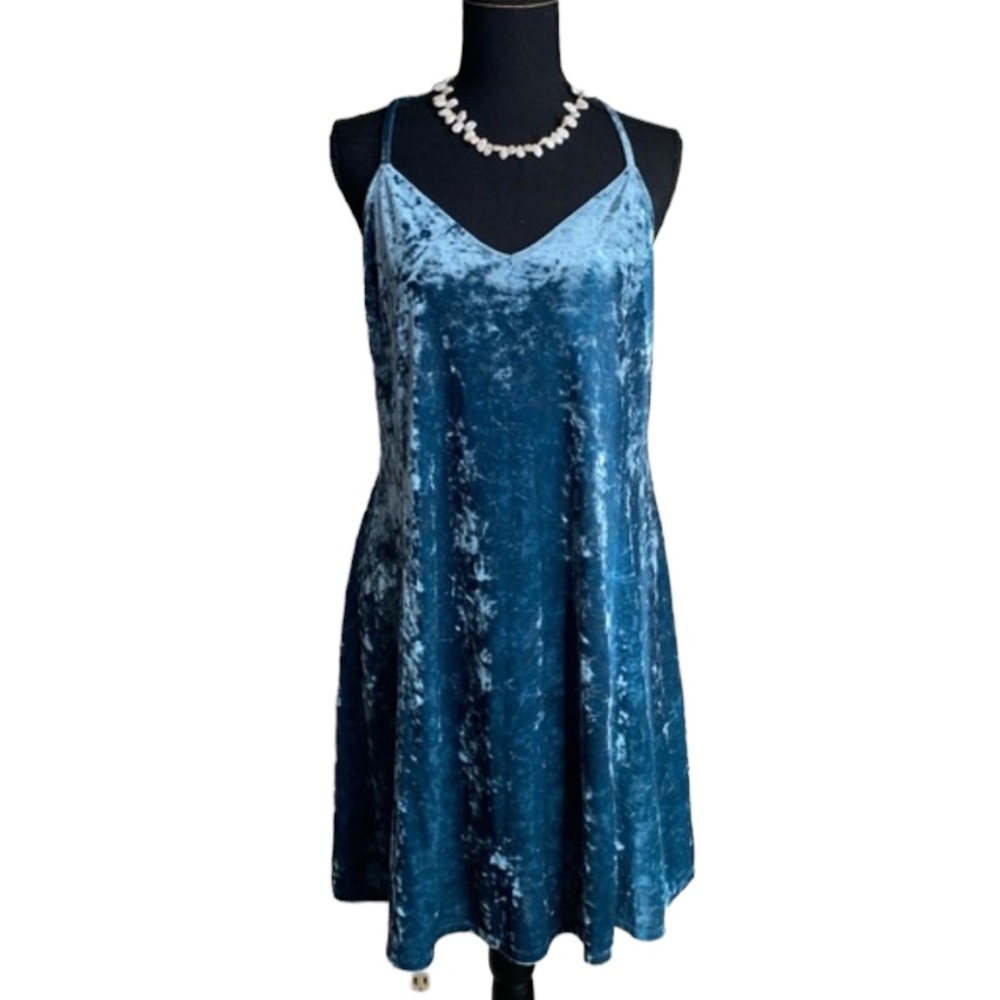 Arizona Dark Teal Velvet Dress Size 0X